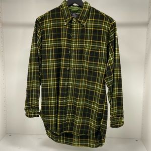 Vintage Green Pendleton Flannel - L